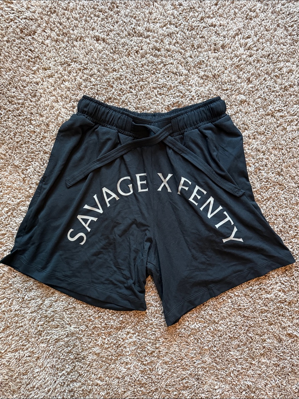 Savage X Fenty Black Athletic Lounge Shorts